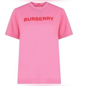 Burberry London Pink Women’s T Shirt Top with short sleeves Size Medium